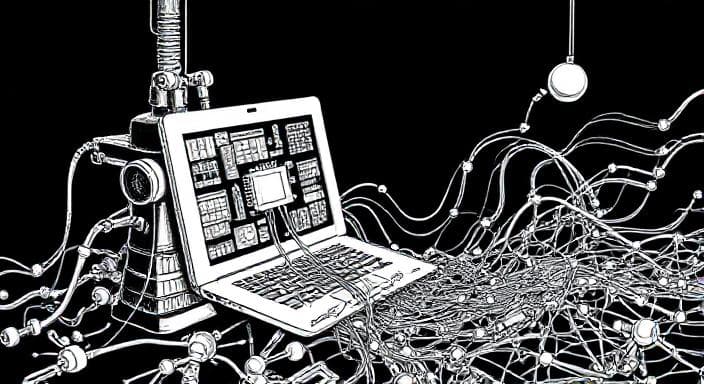 a drawing of a human brain on a beige background